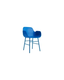 Sessel Form - Blau - massive Eiche - Designer Simon Legald