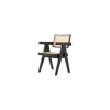Sessel Pierre Jeanneret - Schwarz - Rattan-Geflecht - Designer Pierre Jeanneret