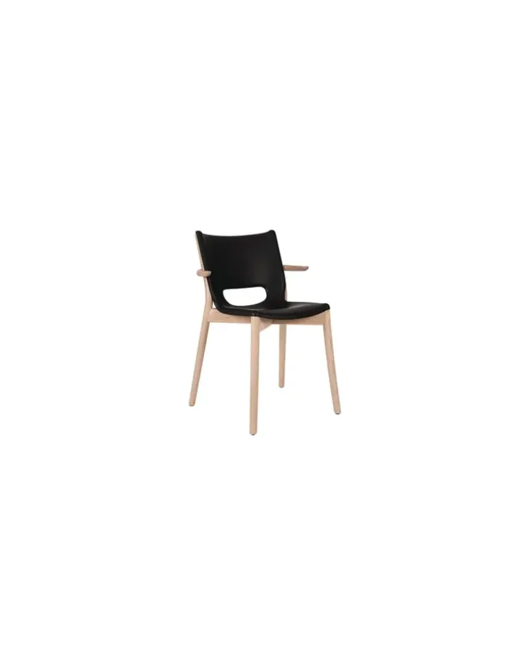 Sessel Poêle Collection - Schwarz - Buchenfurnier - Designer Philippe Starck