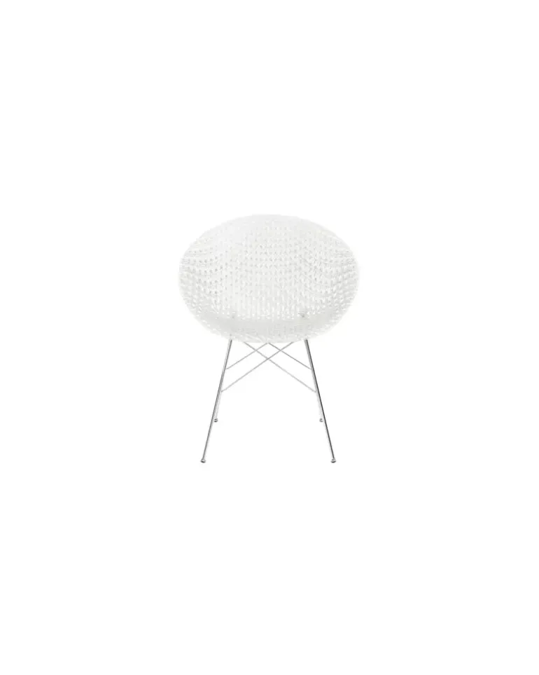 Sessel Smatrik - Transparent - verchromter Stahl - Designer Tokujin Yoshioka