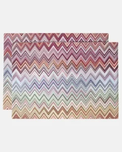 Set Andorra Zigzag aus zwei Tischsets Multicolor
