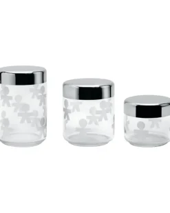 Set aus drei Aufbewahrungsgläsern - Silber