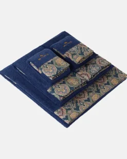 Set aus fünf Handtüchern Blau