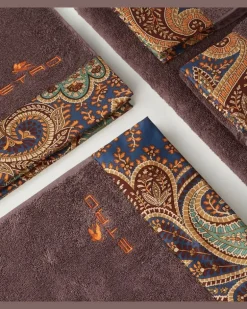 Set aus fünf Handtüchern Braun