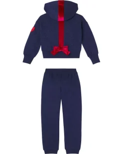 Set aus Kapuzenjacke und Jogginghose Blau