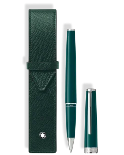 Set aus PIX Tiefgrün Rollerball & Etui Montblanc Envelope für 1 Schreibgerät - Dunkelgrün - Edelharz - MB135693 - Rollerballs