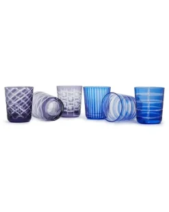 Set aus sechs Trinkgläsern - Blau