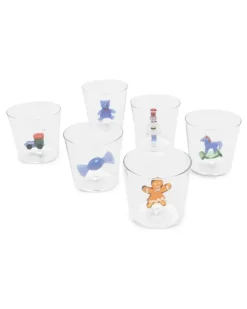 Set aus sechs Weihnachtsgläsern - Weiß