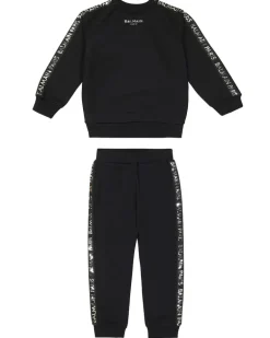 Set aus Sweatshirt und Jogginghose Schwarz