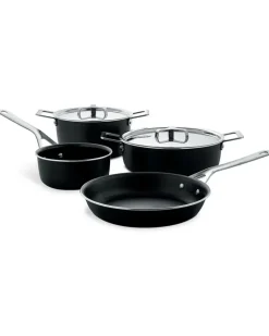 Set aus 6 Töpfen und Pfannen - Schwarz