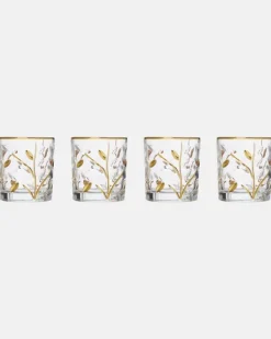 Set aus vier Gläsern Multicolor