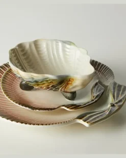 Set aus vier Servierschalen Oyster & Scallops Multicolor