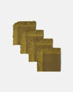 Set aus vier Servietten GrüN