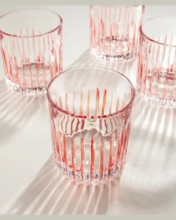 Set aus vier Tumbler-Gläsern Rot