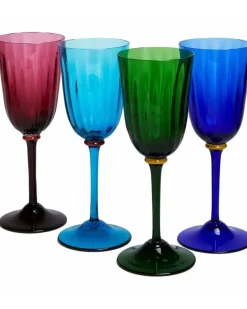 Set aus vier Weingläsern - Violett