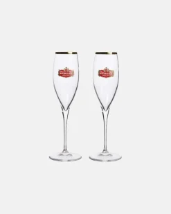 Set aus zwei Champagnerflöten Gold