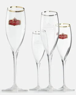 Set aus zwei Champagnerflöten Gold