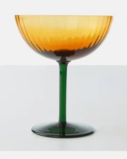 Set aus zwei Champagnerschalen Gelb