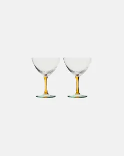 Set aus zwei Cocktailgläsern Multicolor