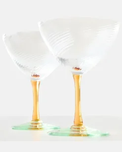 Set aus zwei Cocktailgläsern Multicolor