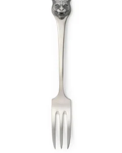 Set aus zwei Gabeln mit Tigerkopf - Silber