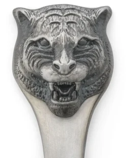 Set aus zwei Gabeln mit Tigerkopf - Silber