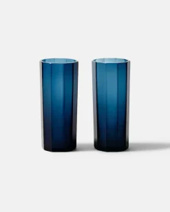 Set aus zwei Gläsern Dodeca Blau