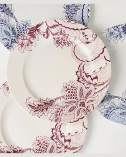 Set aus zwei Platztellern Bloom aus Porzellan Rosa