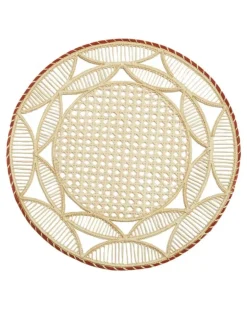 Set aus zwei Raffia-Tischsets - Nude