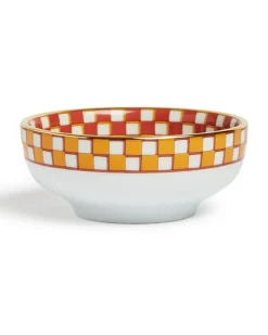 Set aus zwei Schalen mit geometrischem Print - Orange
