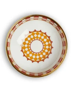 Set aus zwei Schalen mit geometrischem Print - Orange