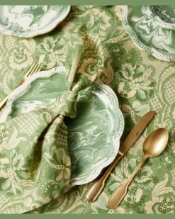 Set aus zwei Speisetellern GrüN
