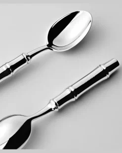 Set aus zwei Teelöffeln Silber