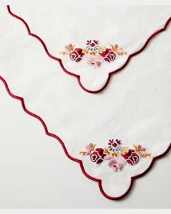 Set aus zwei Tischsets Weiß