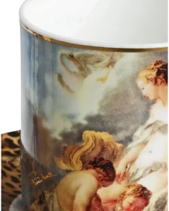 Set aus zwei Wild Leda Tassen aus Knochenporzellan - Blau