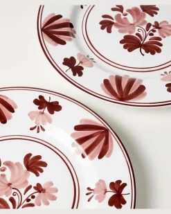 Set Blossom aus zwei Speisetellern Braun