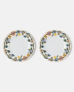 Set Borboni White aus zwei Speisetellern Weiß