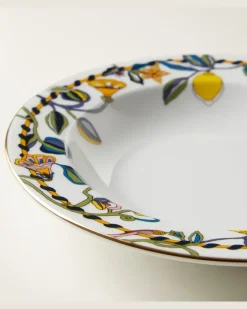 Set Borboni White aus zwei Suppentellern Weiß