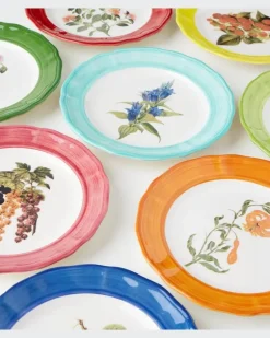 Set Botanica aus vier Tellern Multicolor