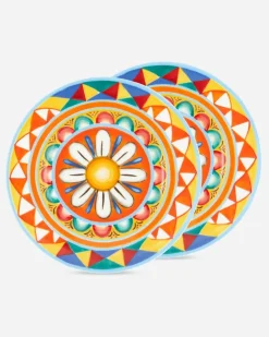 Set 2 Bread Plates In Fine Porcelain - Brotteller Mehrfarbig
