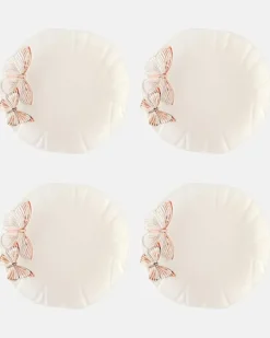 Set Cloudy Butterflies aus vier Speisetellern by Claudia Schiffer Beige