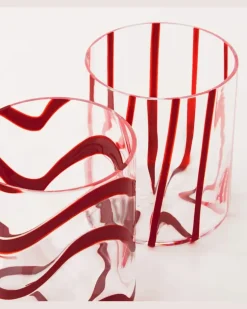 Set Cyrcus aus zwei Tumbler-Gläsern Rot