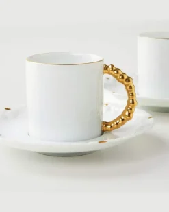 Set Haas Mojave aus sechs Espressotassen und Untertassen Weiß