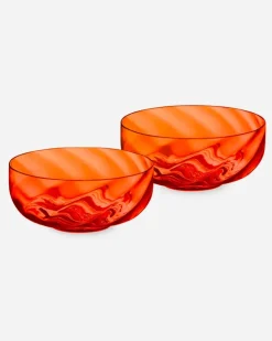 Set 2 Hand-blown Murano Glass Ice Cream Bowls - Tischdekorationen Und Servierschalen Mehrfarbig