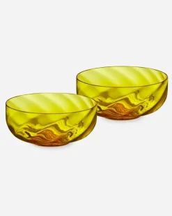 Set 2 Hand-blown Murano Glass Ice Cream Bowls - Tischdekorationen Und Servierschalen Mehrfarbig