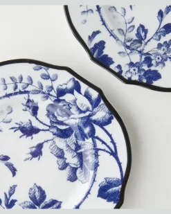 Set Herbarium aus zwei Akzenttellern Blau