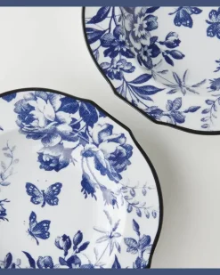 Set Herbarium aus zwei Suppentellern Blau