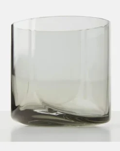 Set Hew aus vier Tumbler-Gläsern Grau