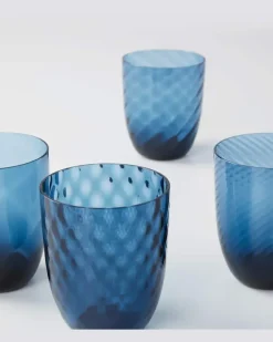 Set Idra aus sechs Gläsern Blau