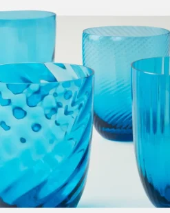 Set Idra aus sechs Gläsern Blau